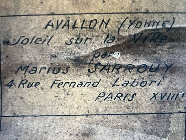 « Soleil sur la ville » – belle huile sur toile du peintre Marius Sarrouy