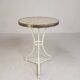 Bistro table with a marble top and brass edging, early 20th century.