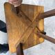 Chaise brutaliste en bois , année 30/40
