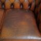 Chesterfield 2.5 seater sofa in brown English cowhide leather