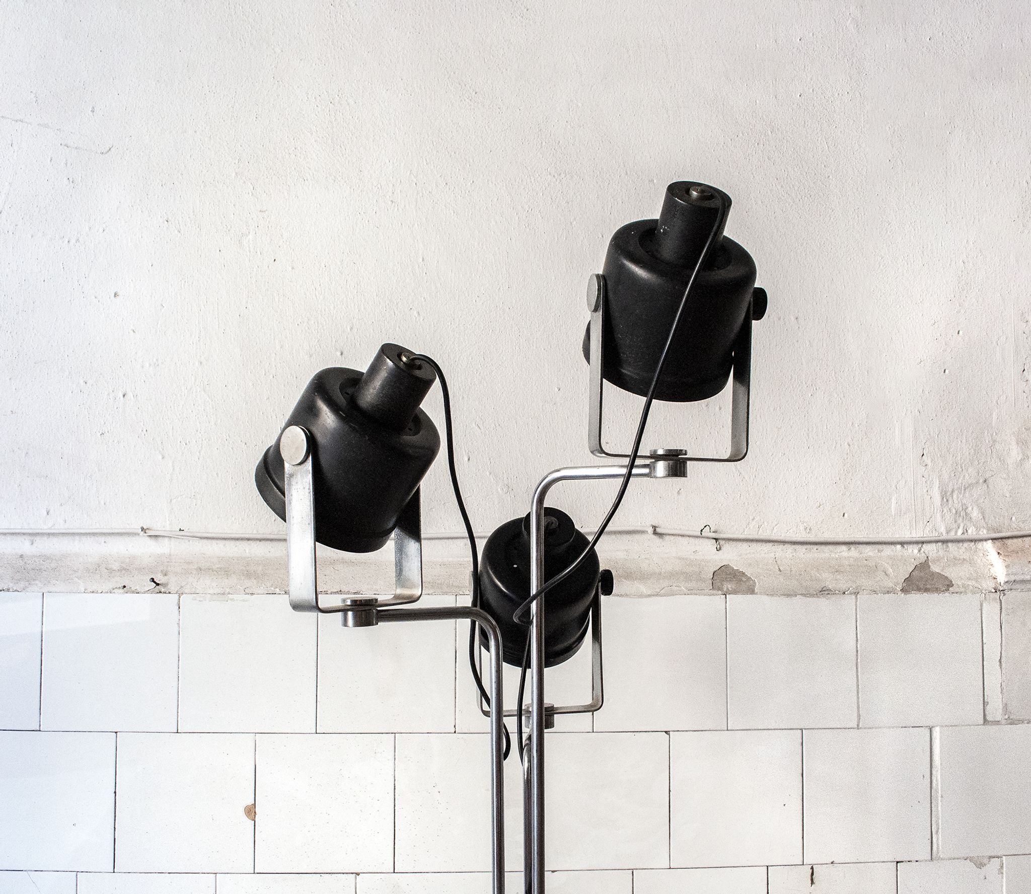 Lampadaire trois lumières de Luci Milano années '70