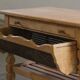 Vintage 1960s Danish oak coffee table, brutalist mid-century, style of Kjærnulf