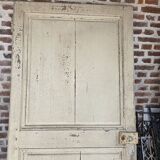 19th century partition door in double-sided solid oak