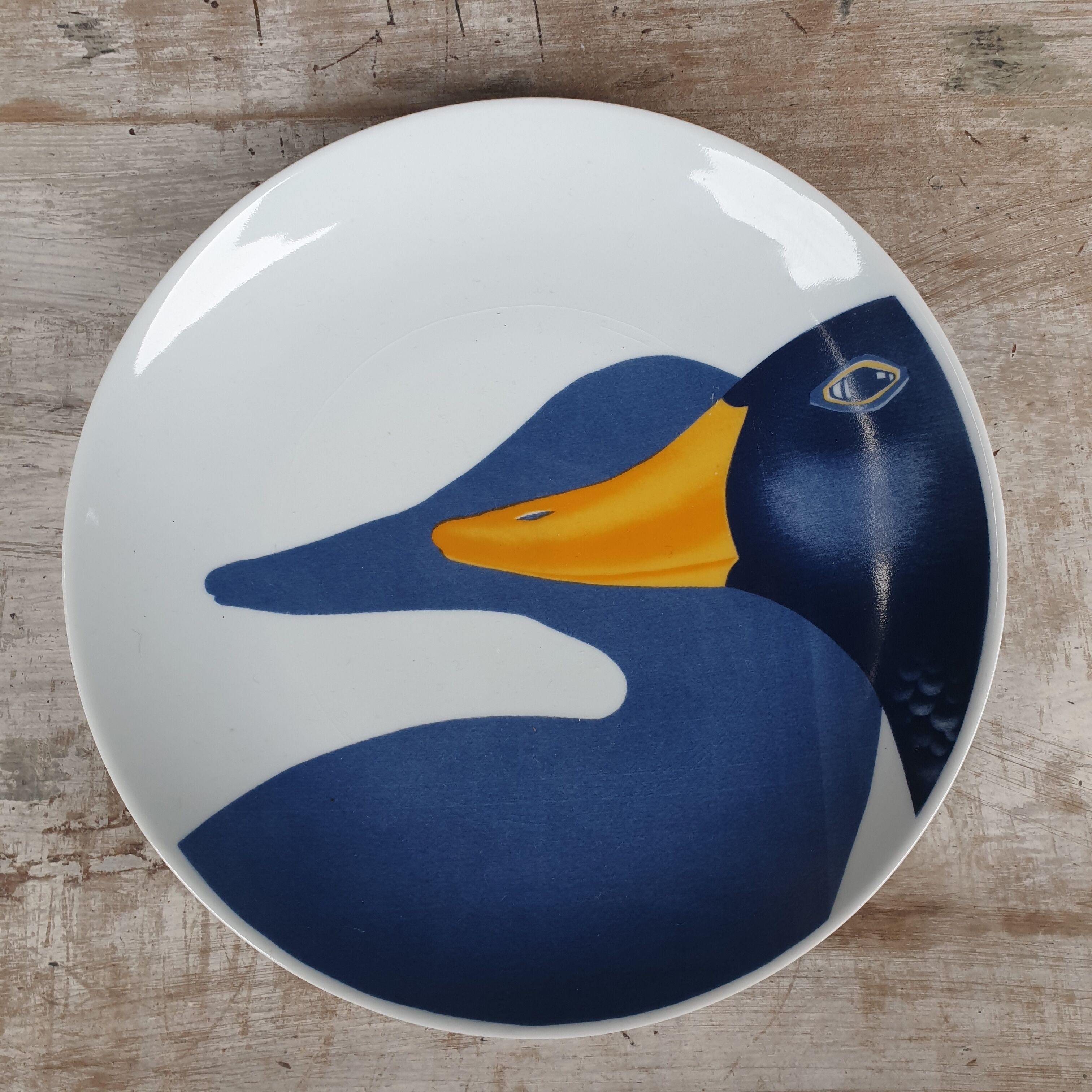 Service 6 plates porcelain ducks