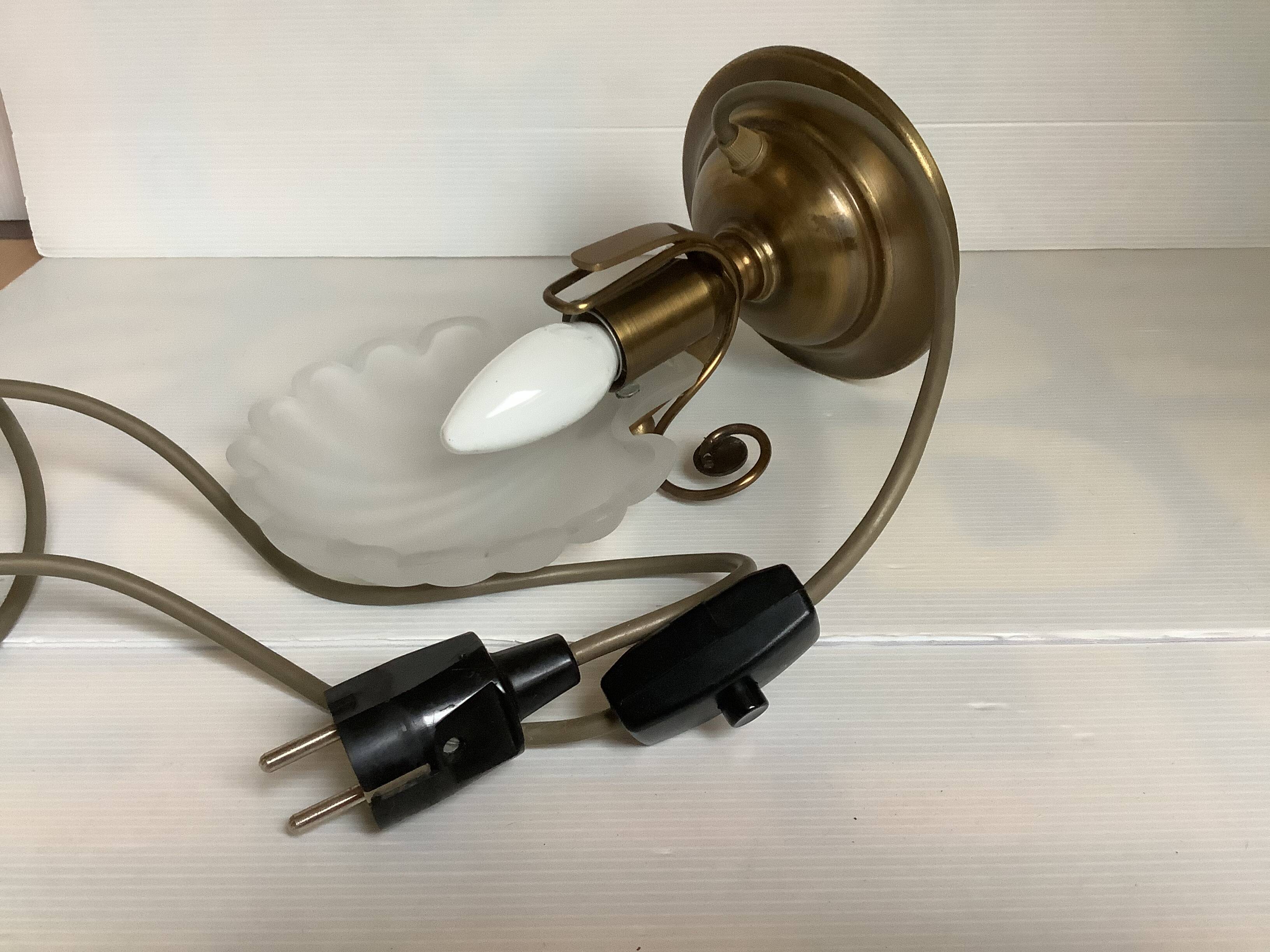 Scallop shell lamp bronze Deknudt