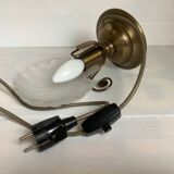 Deknudt bronze scallop shell lamp