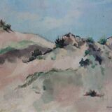 Small oil on canvas "A dune" 40 x 50
