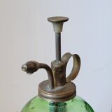 Vaporisateur pulvérisateur en verre vert et laiton