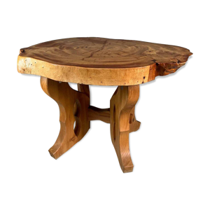 Table d'arbre en bois - loupe