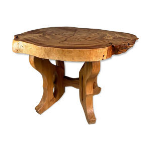 Table d'arbre en bois de loupe