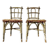 Pair of 19th century Faux Bamboo Parlor Chairs by Thonet