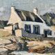 Fisherman's house in Brittany Oil on panel hand signed