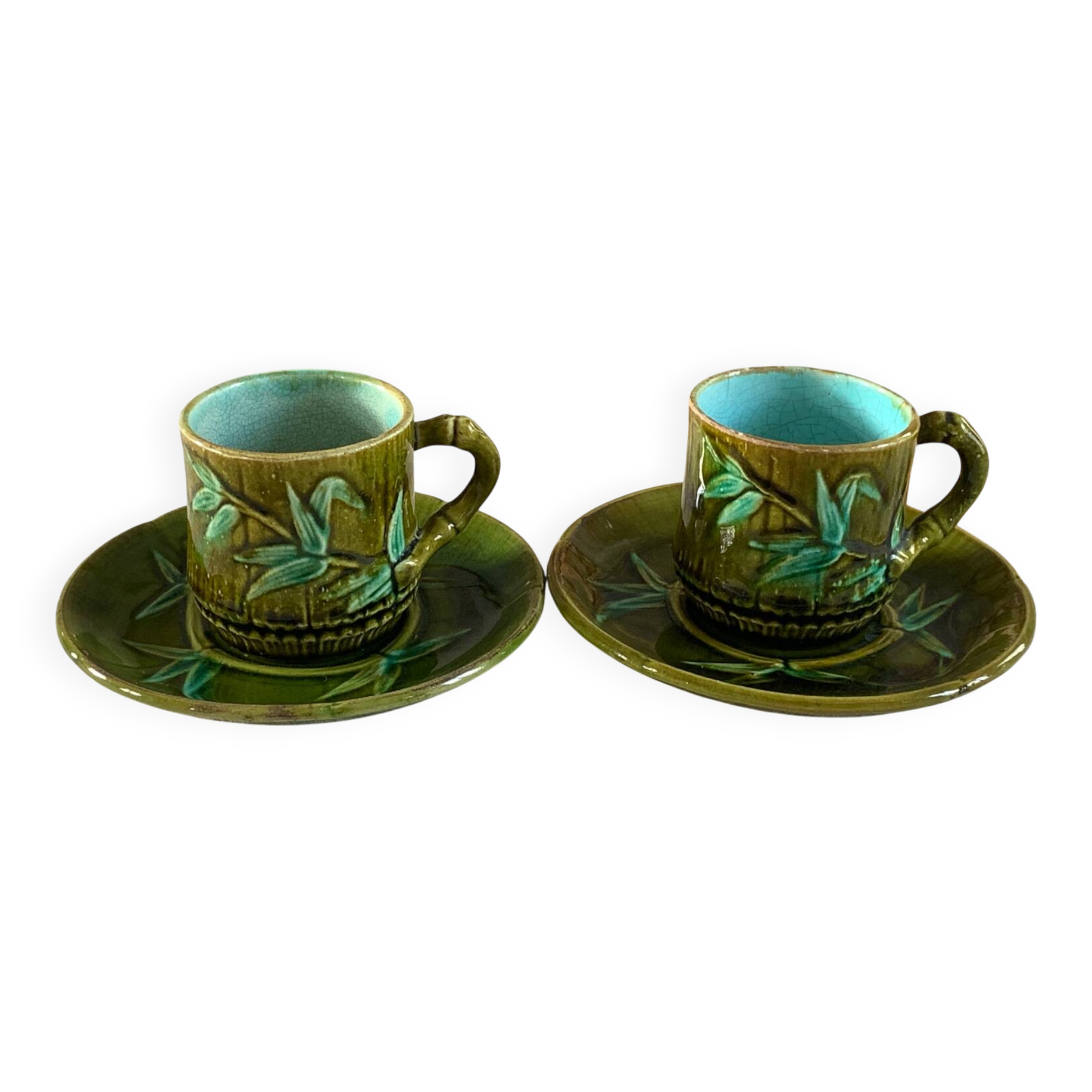 2 bamboo-decorated slushie cups