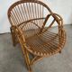 Rattan armchair bamboo wicker 70s vintage