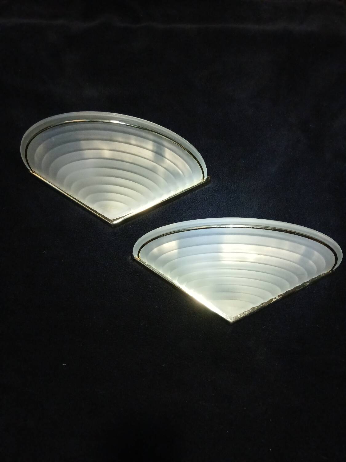 2 appliques Art déco verre