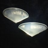 2 appliques Art déco verre