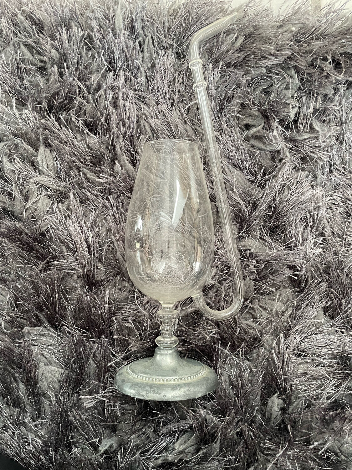 Glass with alcohol pipe