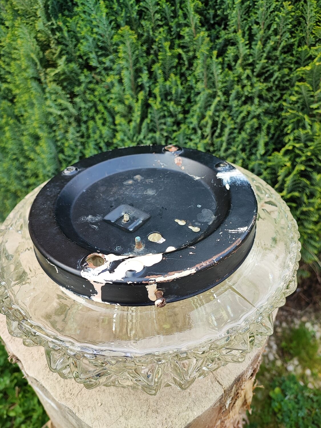 Vintage glass ceiling lamp