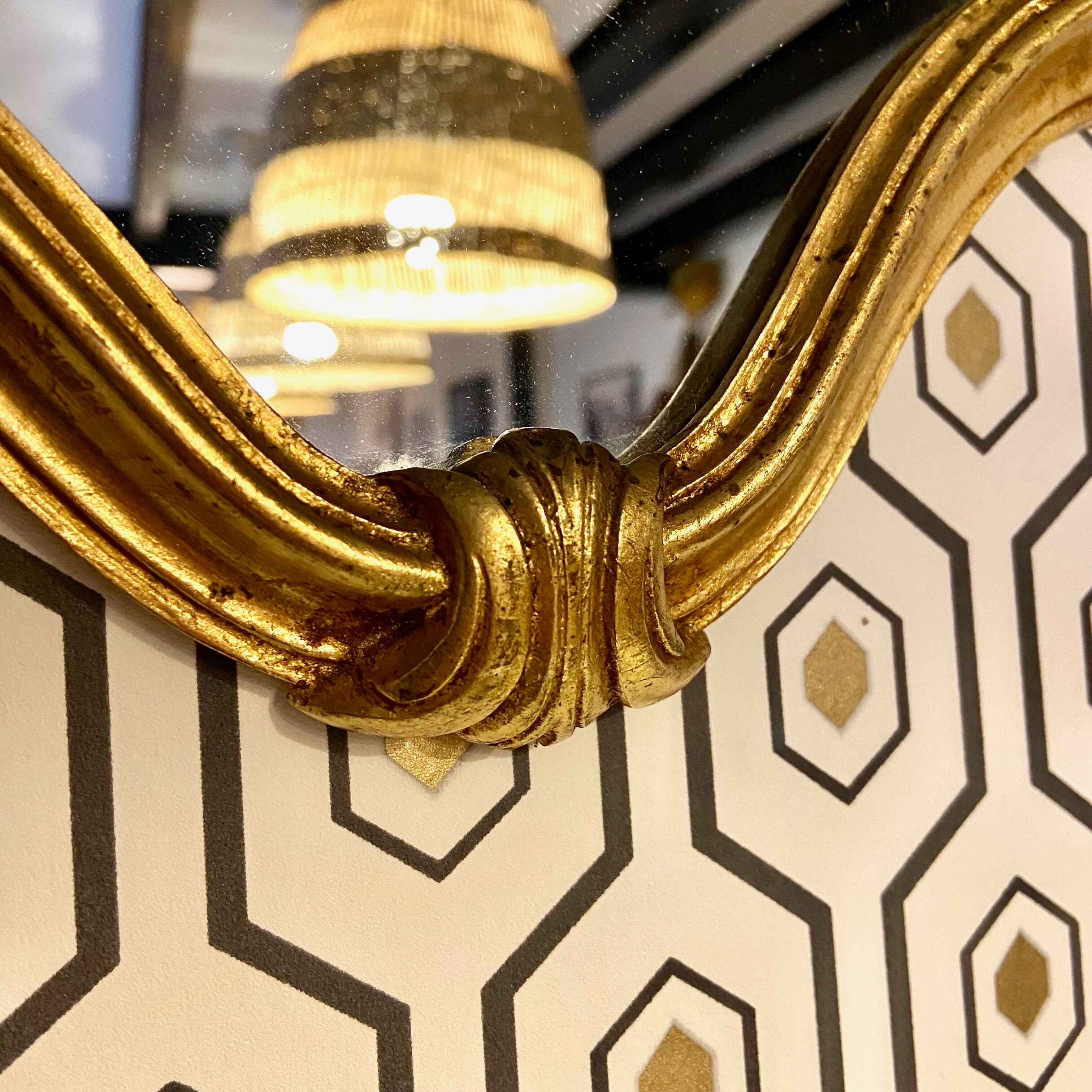 Gilded mirror rocaille louis XV style 30x45cm
