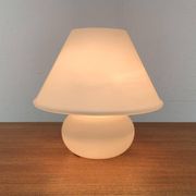 1970s vintage space-style German glass table lamp by Limburg.