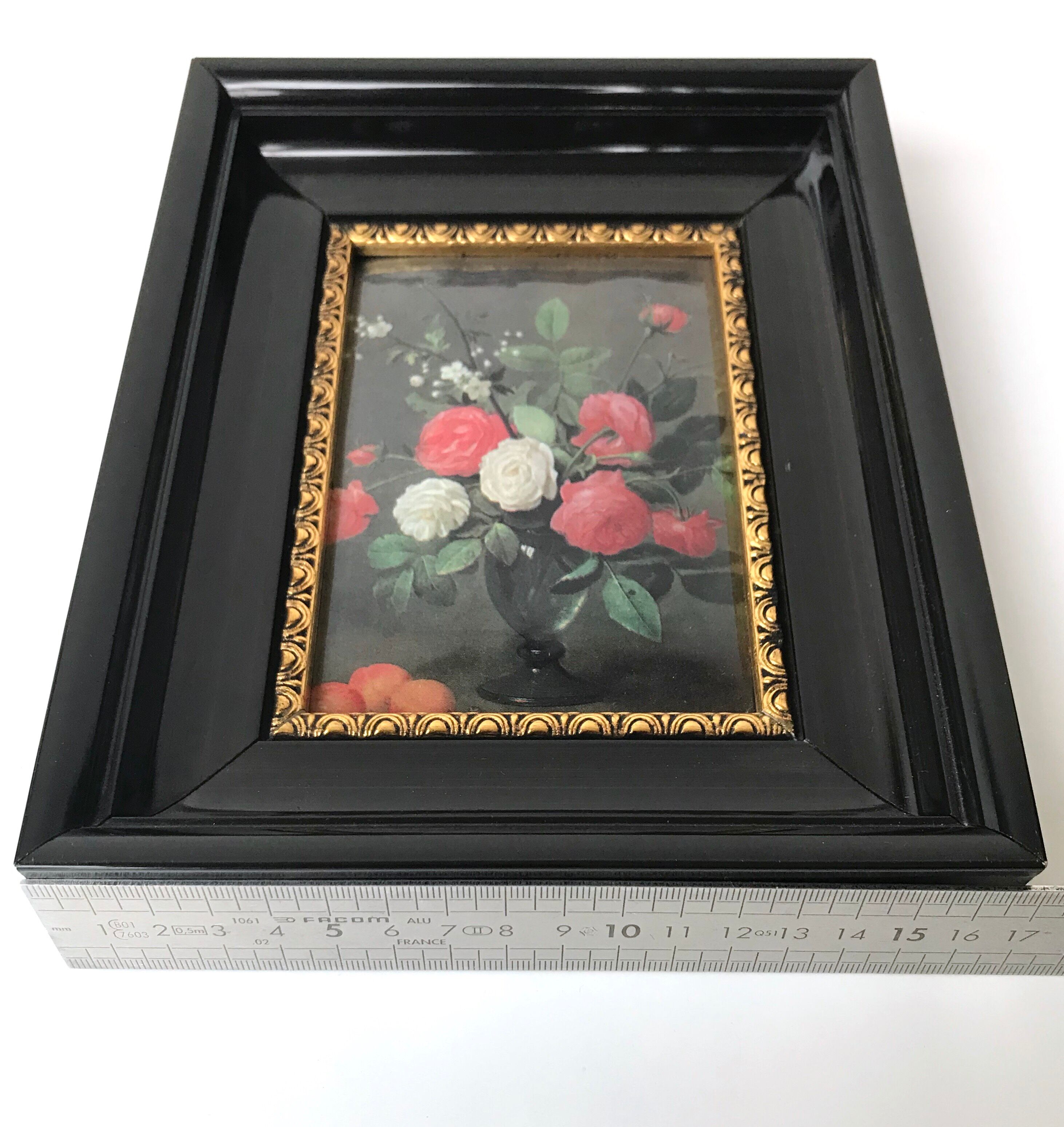 Table Van Es flower bouquet in emaux plate Helca