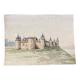 Double-sided watercolor castle landscape