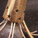Pair sconces metal dore décor stars Lunel vintage 1950