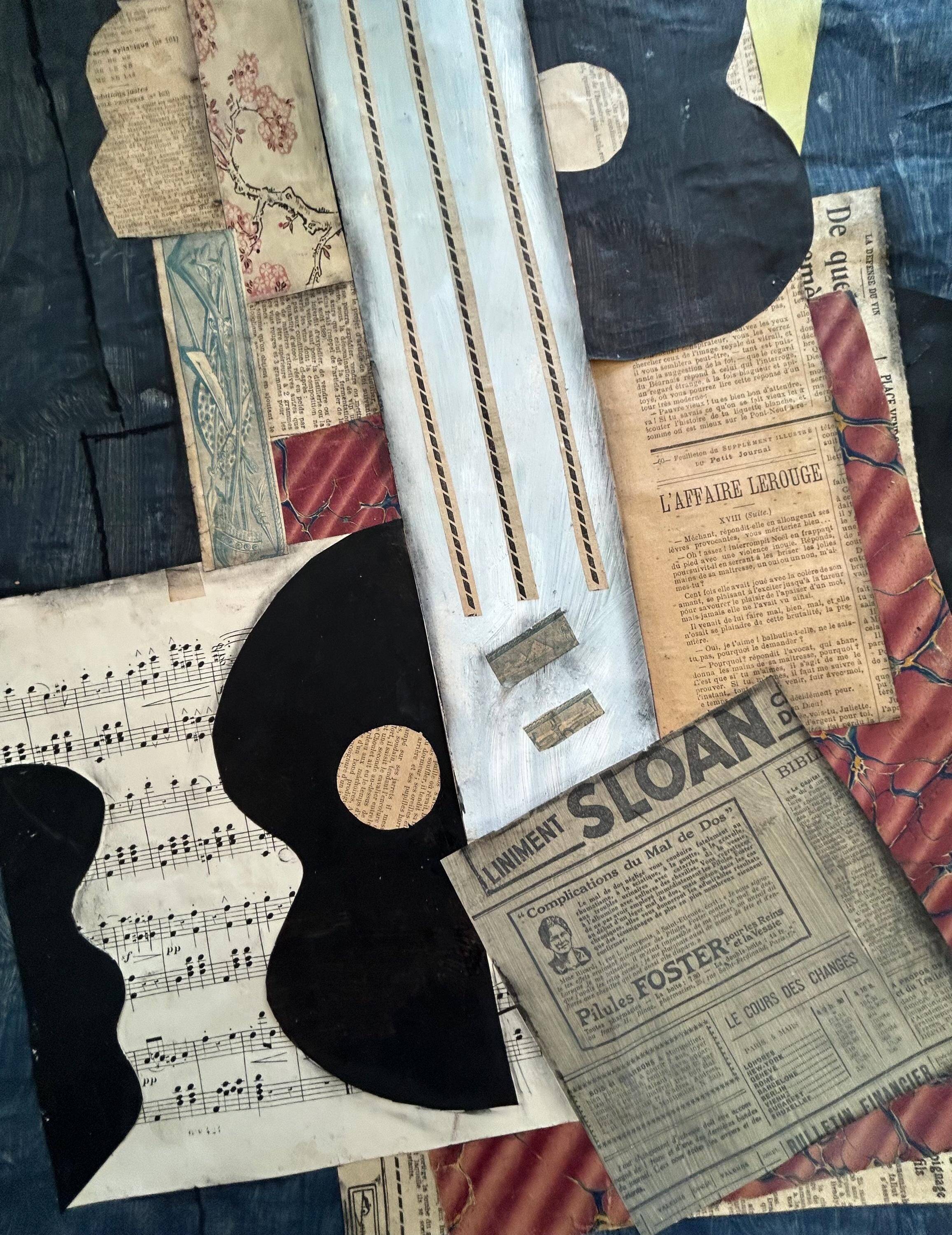 Collector 1940's French Cubist Still Life Oil on Canvas Painting