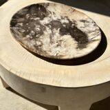 Very large empty pocket or petrified wooden flat