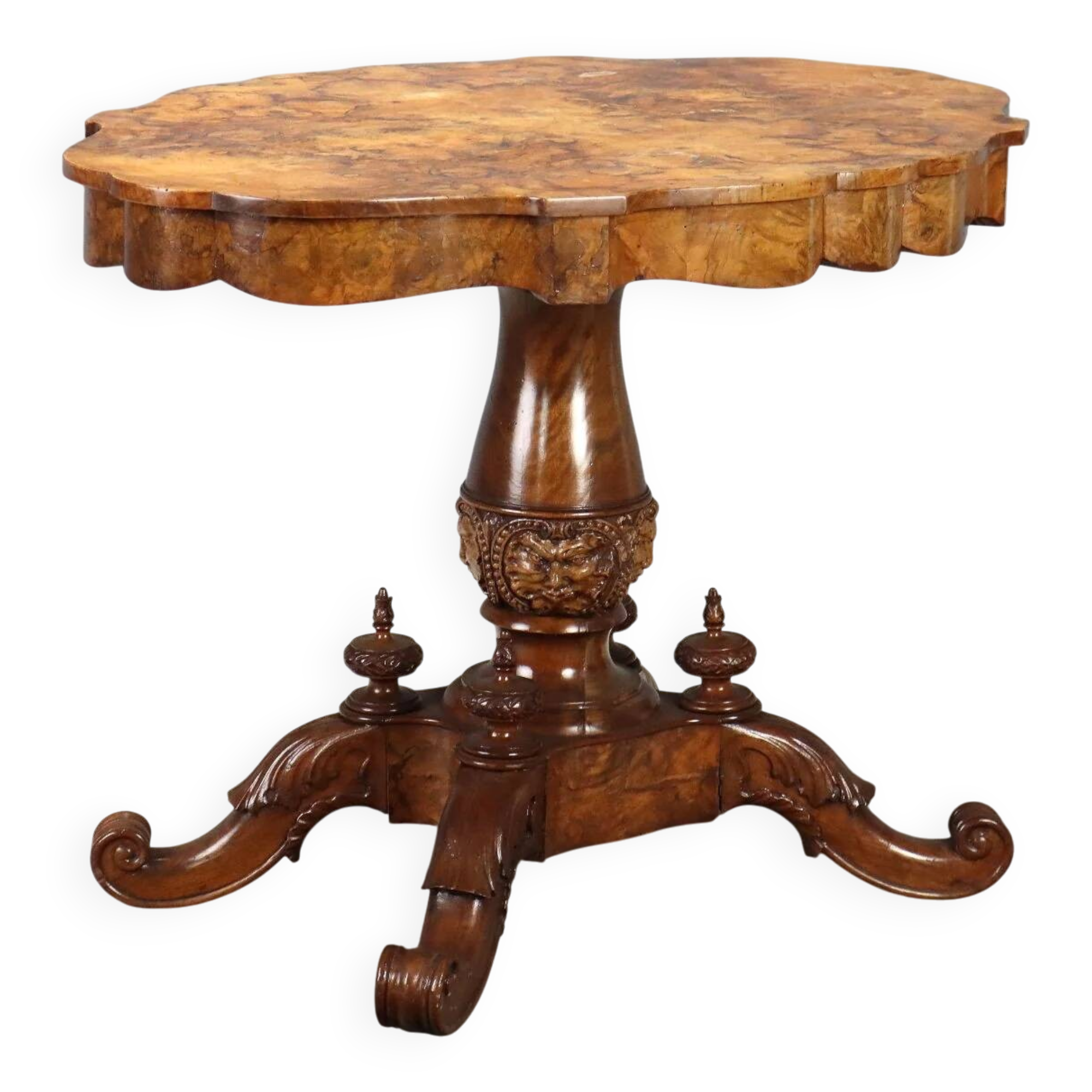 Table à biscuits Luigi Filippo en noyer
