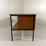 Günter Renkel teak and black steel free standing desk 1960’s