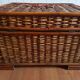 Ancient wicker, rattan and bamboo chest