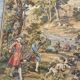 Vintage Aubusson jacquard tapestry "Hunting Scene"