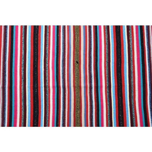 Tapis vintage turc Oushak fait main en laine et coton, années 1970