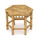 Rattan coffee tables with hexagonal tops, 1970s, set of 3.