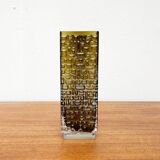 Brutalist bubble glass vase from the German space age mid-century by Emil Funke for Gral, 1960s.