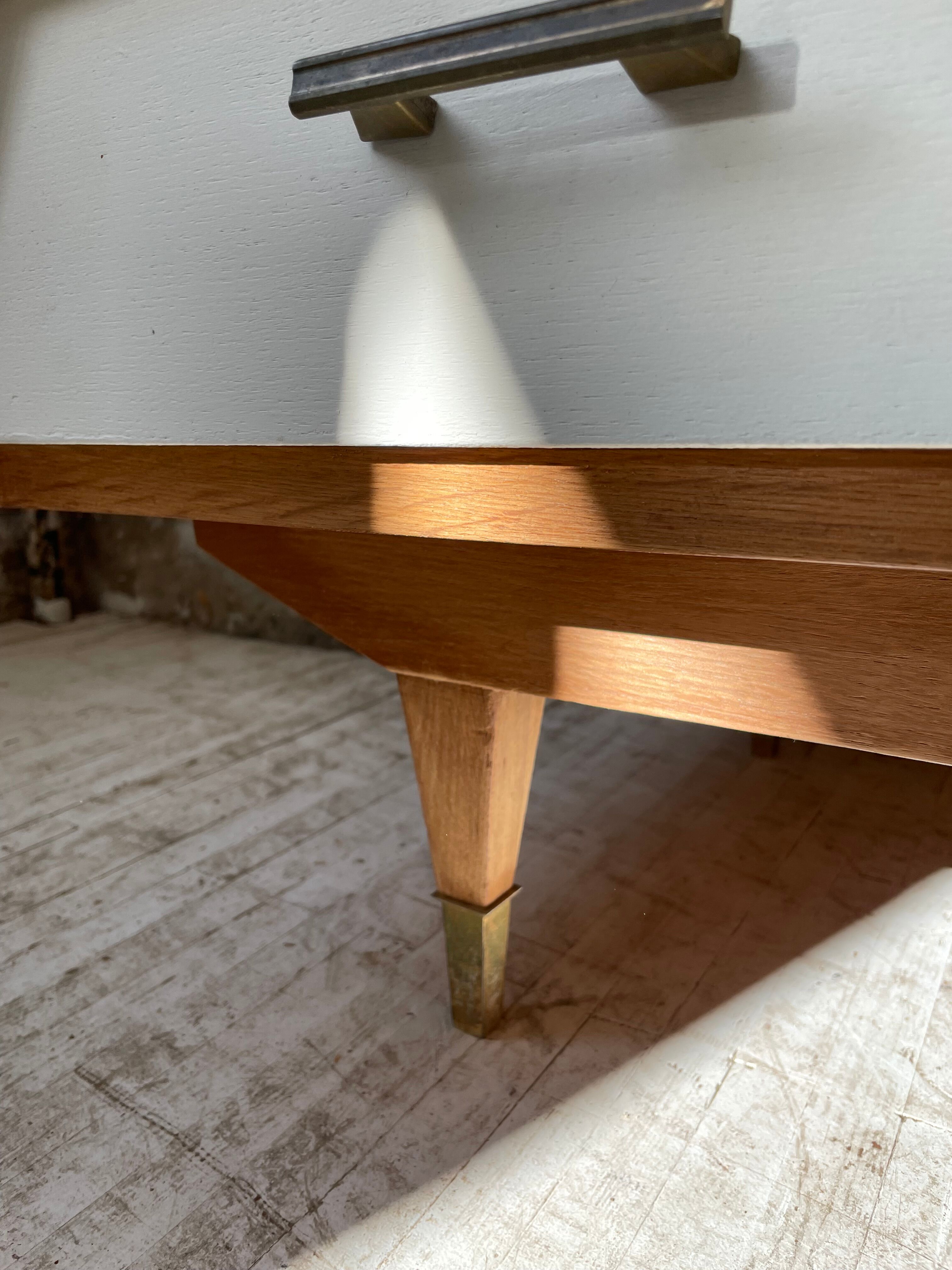 Furniture chest of drawers two-tone 60s