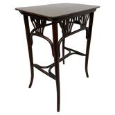 Curved wooden side table by Thonet