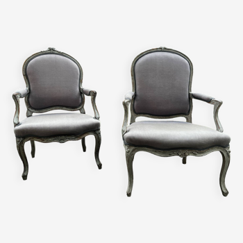 Pair of Louis XV Armchairs