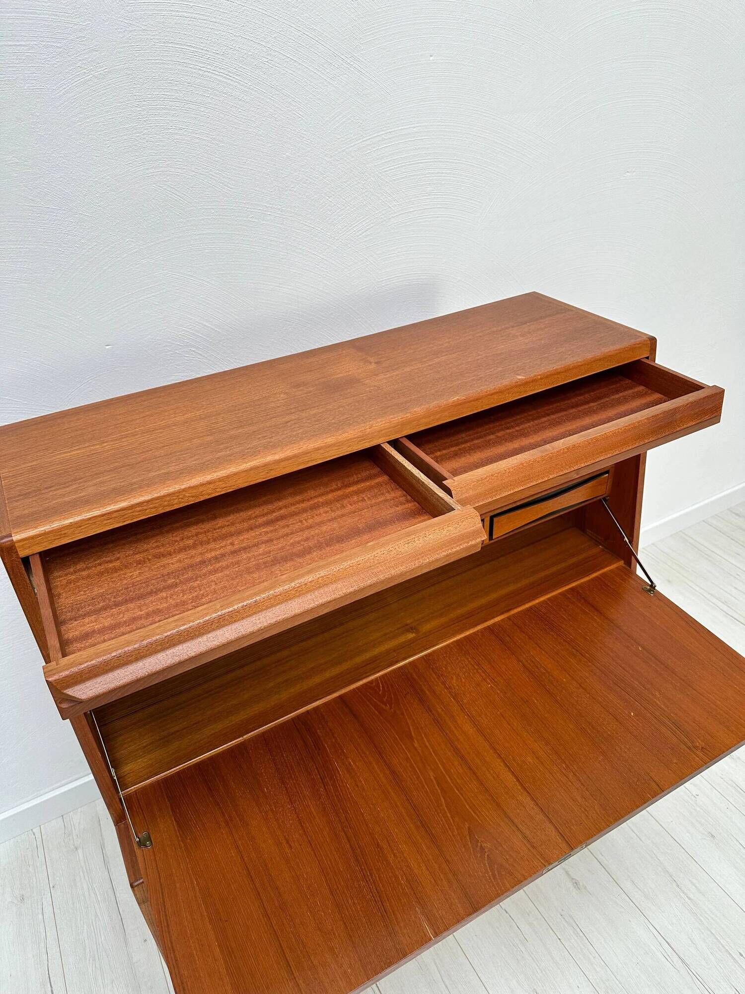 1960s Vintage Danish Teak Secretary by Erling Torvits for Klim Møbelfabrik