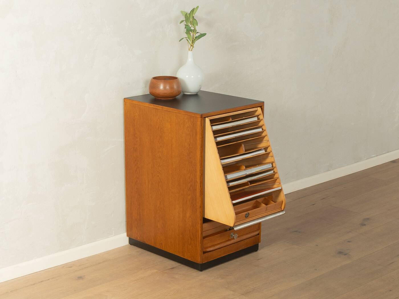 1960s tambour cabinet, Fortschritt, vintage