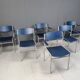 Minimalist Metal and Plywood Stackable Armchairs by Gijs Van Der Sluis