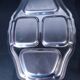 Silver-plated hors d'oeuvre dish with 4 compartments