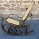 Rocking-chair vintage curved wood
