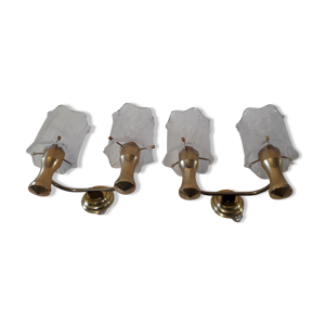 Duo d' appliques en plexiglas