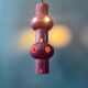 Suspension vintage en céramique rose violette West Germany