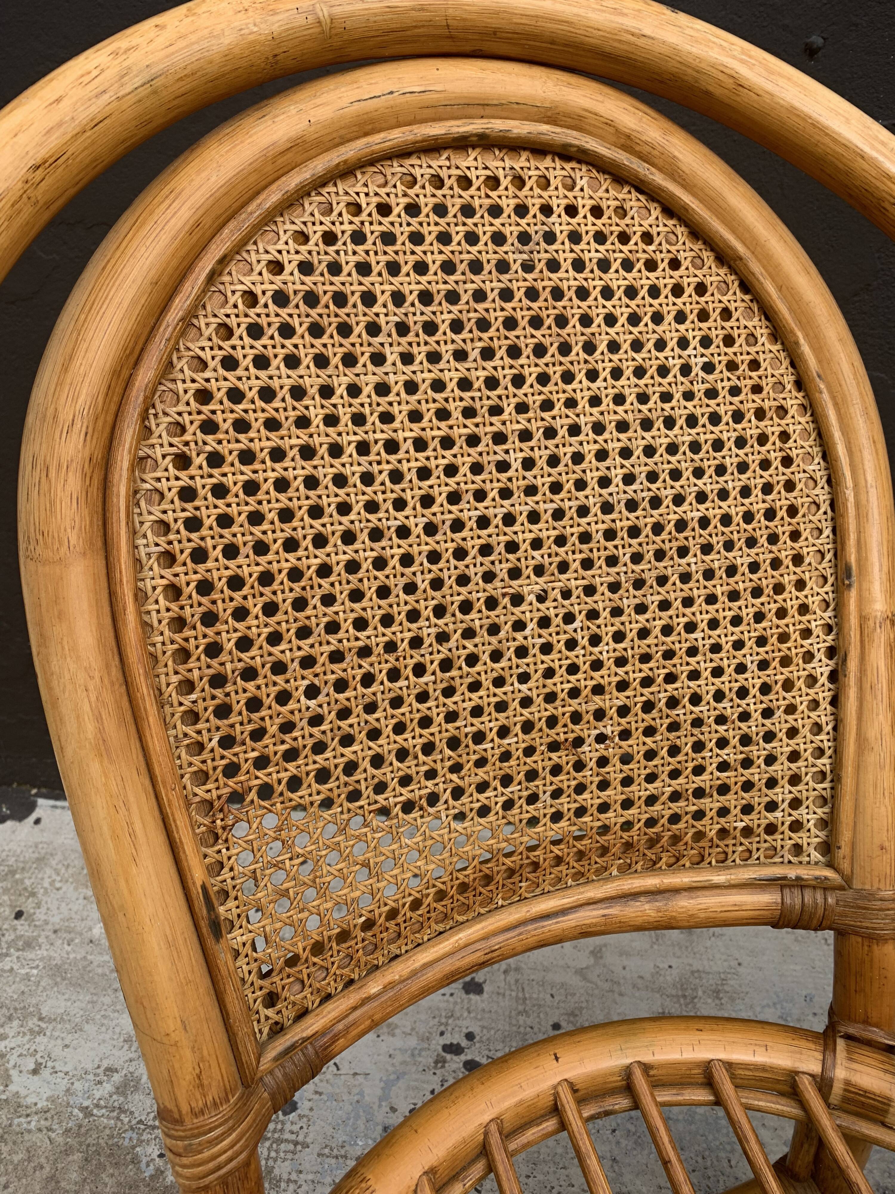 Salon de jardin en rotin et cannage