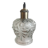 Pendant/ceiling light with vintage glass globe and new electrical system