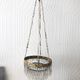 Vintage tassel chandelier has 2 glass and brass crowns