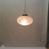 1970s vintage cut glass suspension – retro design ball lamp – L